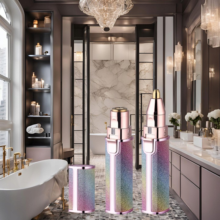 Golarka damska I trymer 2w1 do brwi twarzy i ciała I USB LED bez