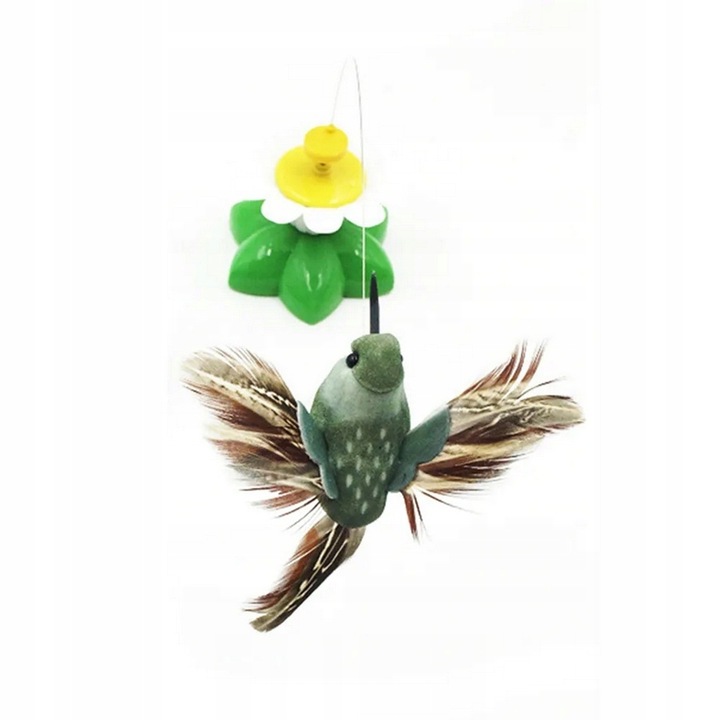 Zabawka dla kota INTERAKTYWNA ruchoma kwiat PTAK