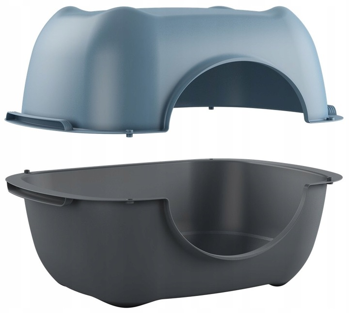 Duża Modułowa Otwarta Kuweta dla kota z Niskim Wejściem na żwirek dla kota