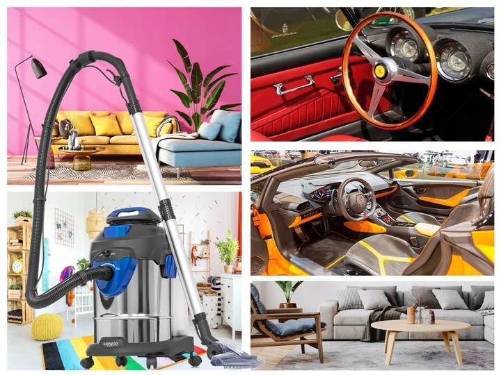 ODKURZACZ PIORĄCY DO TAPICERKI DYWANÓW 10W1 ZESTAW SSAWEK MOCNY PŁYN 1L