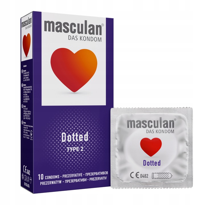 Prezerwatywy z wypustkami Masculan stymulujące potęgujące orgazm 10