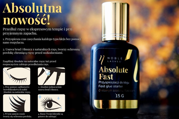 Noble Lashes przyspieszacz kleju do rzęs Absolute Fast