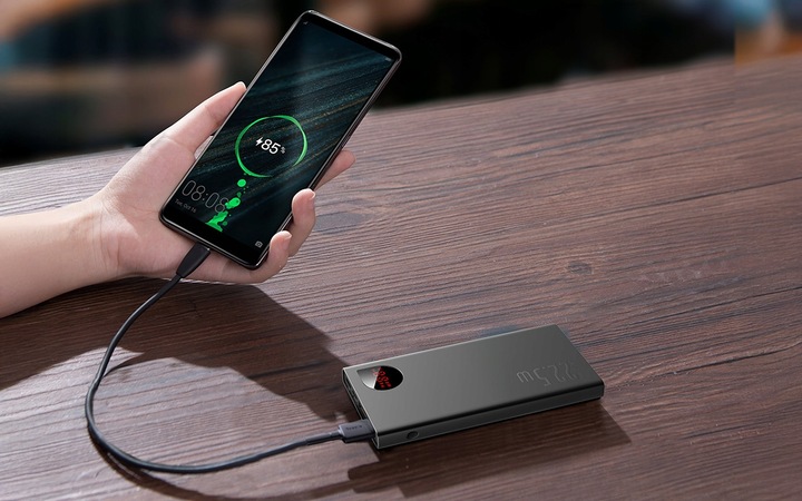 BASEUS POWER BANK 10000MAH 22.5W SZYBKIE ŁADOWANIE PD, 3 PORTY BEZPIECZNY
