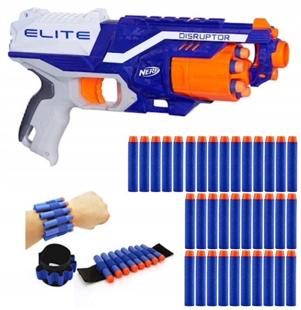 PISTOLET NERF ELITE DISRUPTOR NA STRZAŁKI +DODATKI