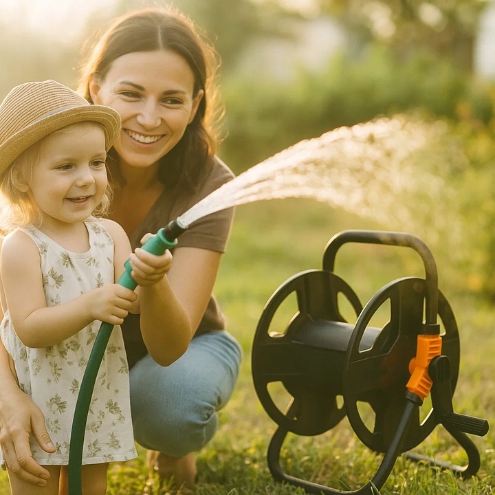 STOJAK NA WĄŻ OGRODOWY WÓZEK ZWIJACZ BĘBEN ZWIJAK STATW LEKKI