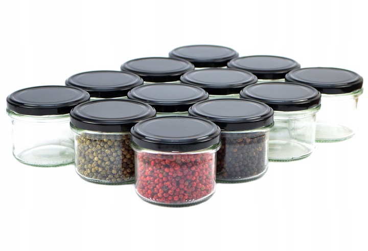 12x Słoik Szklany Na Przetwory 235 ml Prosty Słoiczek Do Dżemów Do Świec