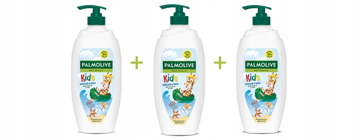 PALMOLIVE żel i płyn do kąpieli dla dzieci 3x750ml
