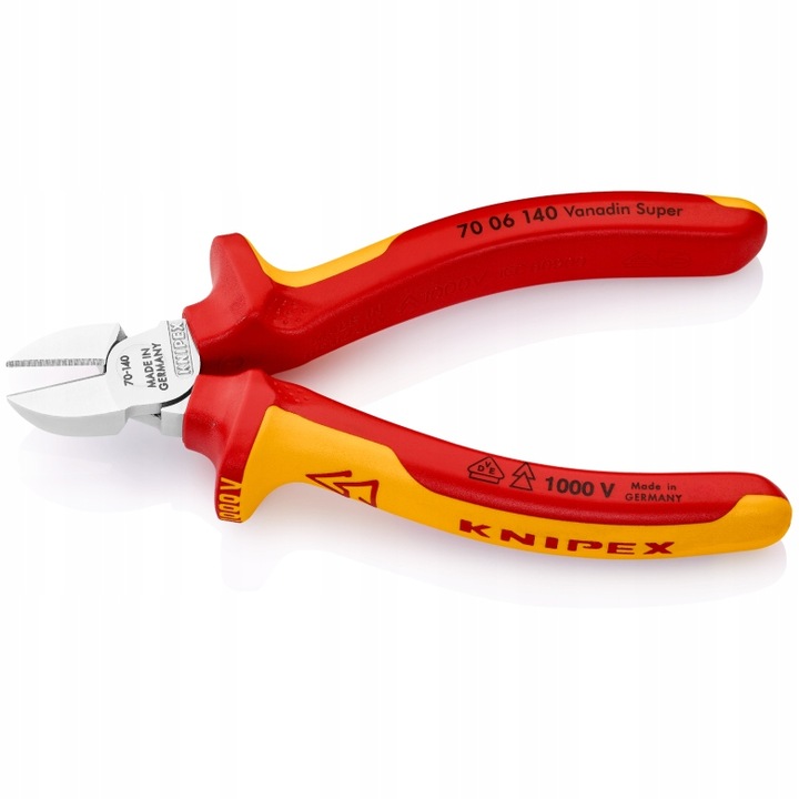 KNIPEX SZCZYPCE TNĄCE BOCZNE IZOL 140MM 70 06 140