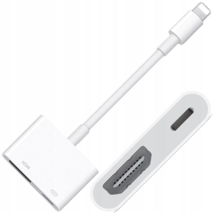PRZEJŚCIÓWKA ADAPTER HDMI KABEL DO LIGHTNING IPHONE IPAD IPOD FULL HD 60HZ