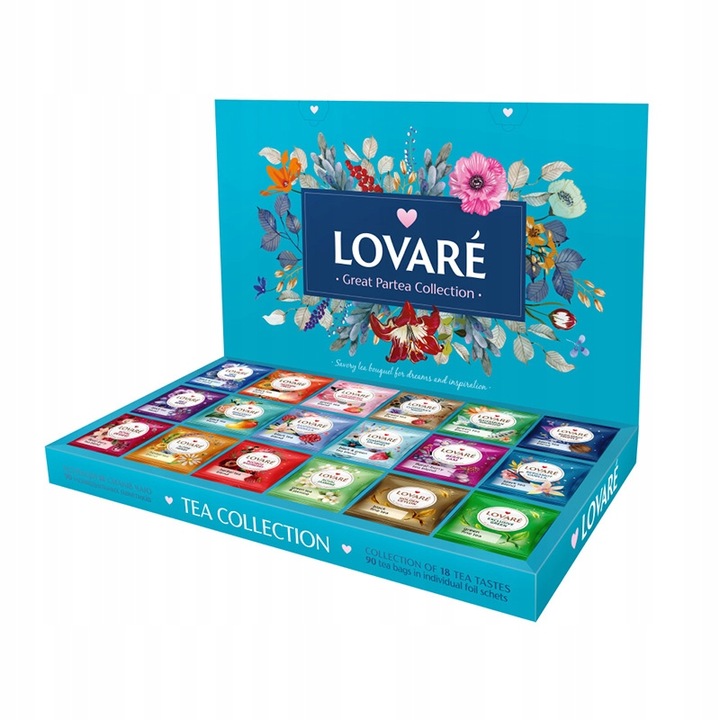 Zestaw Herbat Lovare Great Partea Winter Collection Kolekcja 18 smak 90 tor