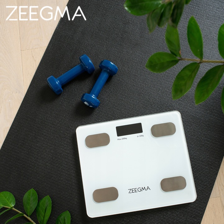 Waga łazienkowa analityczna SMART BIAŁA 17w1 iOS Android BMI do 200 kg