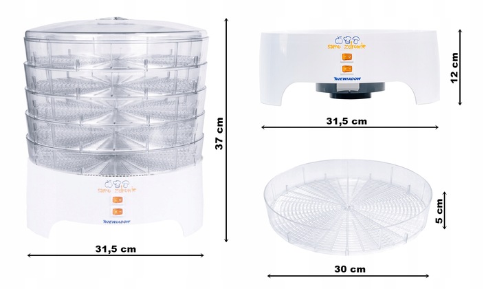 SUSZARKA DO GRZYBÓW OWOCÓW WARZYW ZIÓŁ NIEWIADÓW 500W PRODUKOWANA W