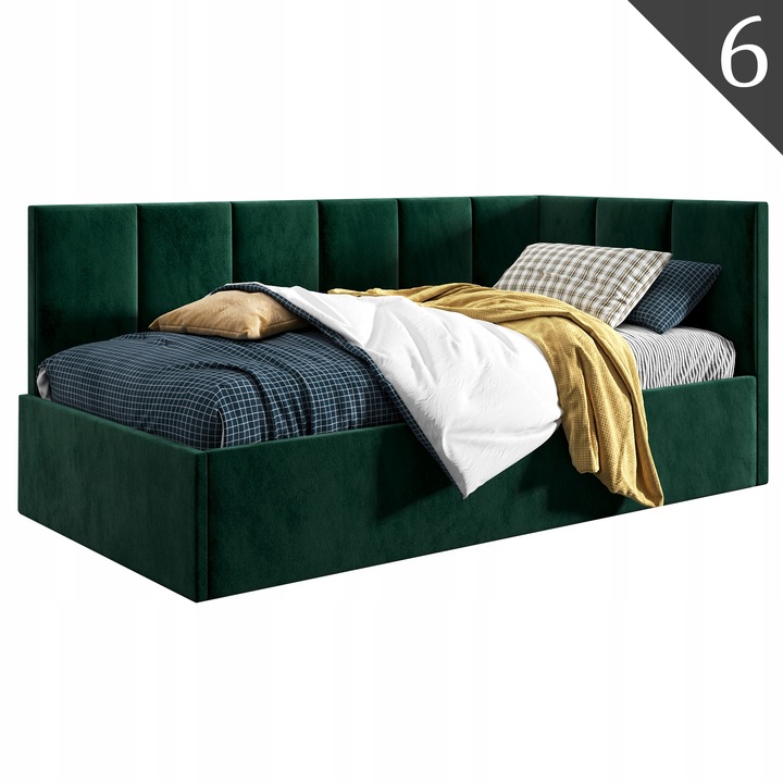 Łóżko młodzieżowe 120x200, Supreme Roma, Tapczan, Pojemnik, Jasny