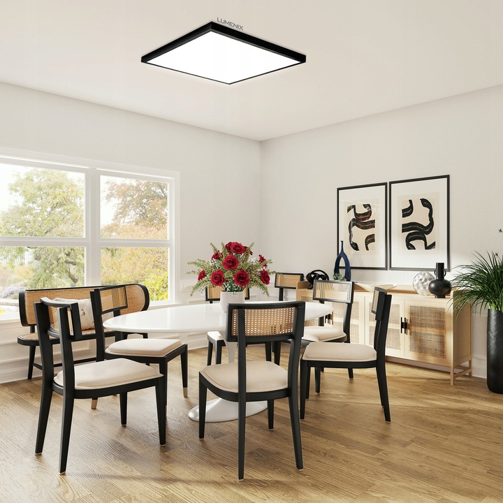 PANEL plafon LED OPRAWA KASETON 60x60cm 50W NATYNKOWY sufitowy CZARNY CCD