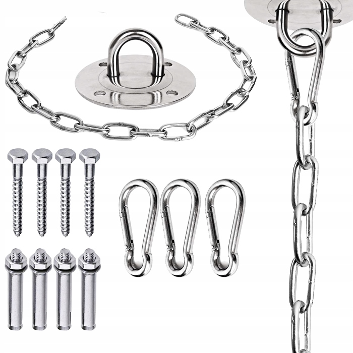 ZESTAW MOCOWANIE DO HAMAKA HUŚTAWKI ŁAŃCUCH STAL