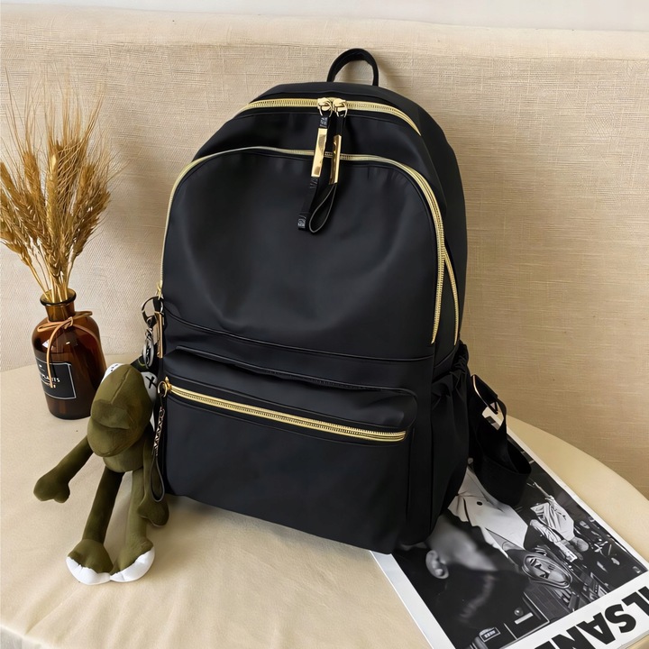 PLECAK DAMSKI MIEJSKI CZARNY POJEMNY DAMSKA TORBA NA RAMIĘ DO PRACY SZKOŁY