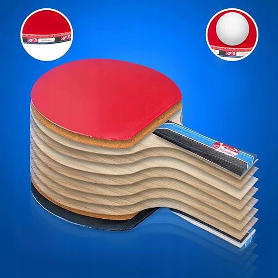 ZESTAW RAKIETEK DO TENISA STOŁOWEGO Z SIATKĄ + 3 PIŁKI DO PING PONGA