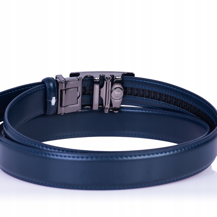 Pasek Męski do garnituru GRANATOWY Automat spodni