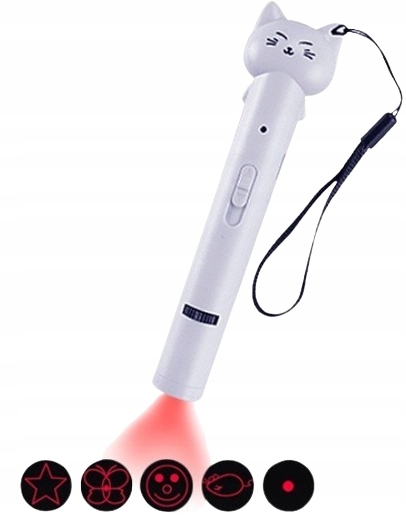 Zabawka piórko laser wskaźnik laserowy latarka zabawka kota 4w1