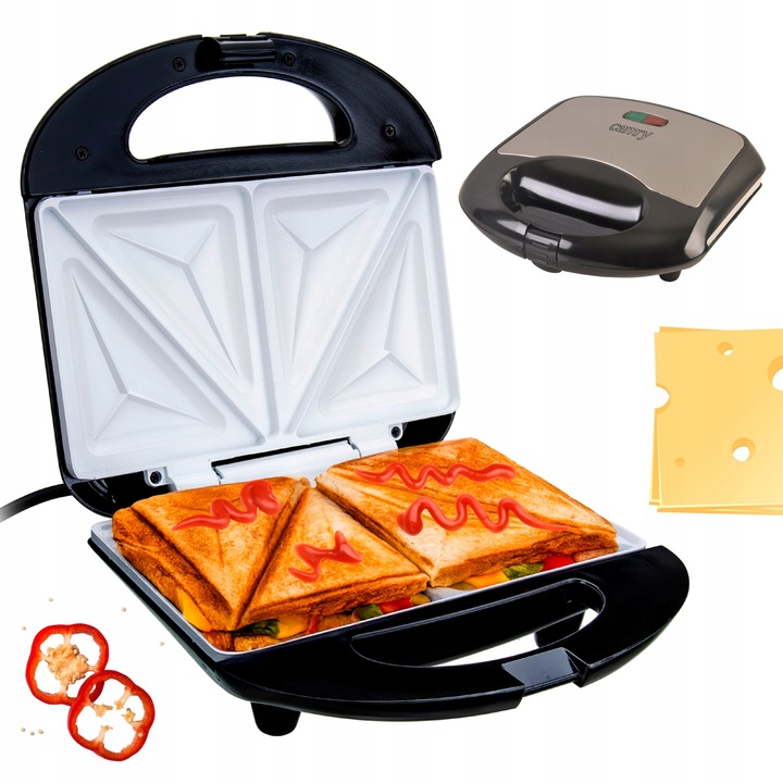 Opiekacz do Kanapek 850W Ceramiczna Powłoka Nieprzywierająca CR 3018