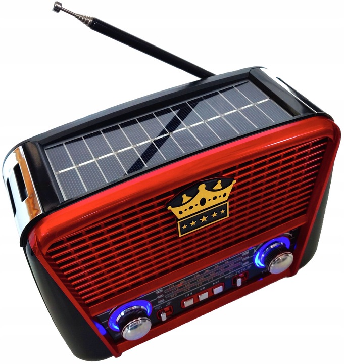 RADIO RETRO PRZAENOŚNE KUCHENNE SOLAR BLUETOOTH AKUMULATOR USB