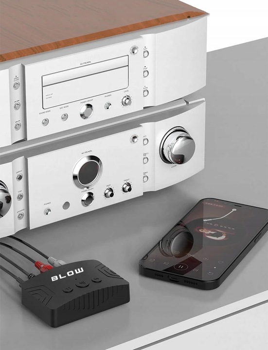 TRANSMITER ODBIORNIK BLUETOOTH 5.3 AUX MINIJACK 3,5mm USB-C 2xRCA