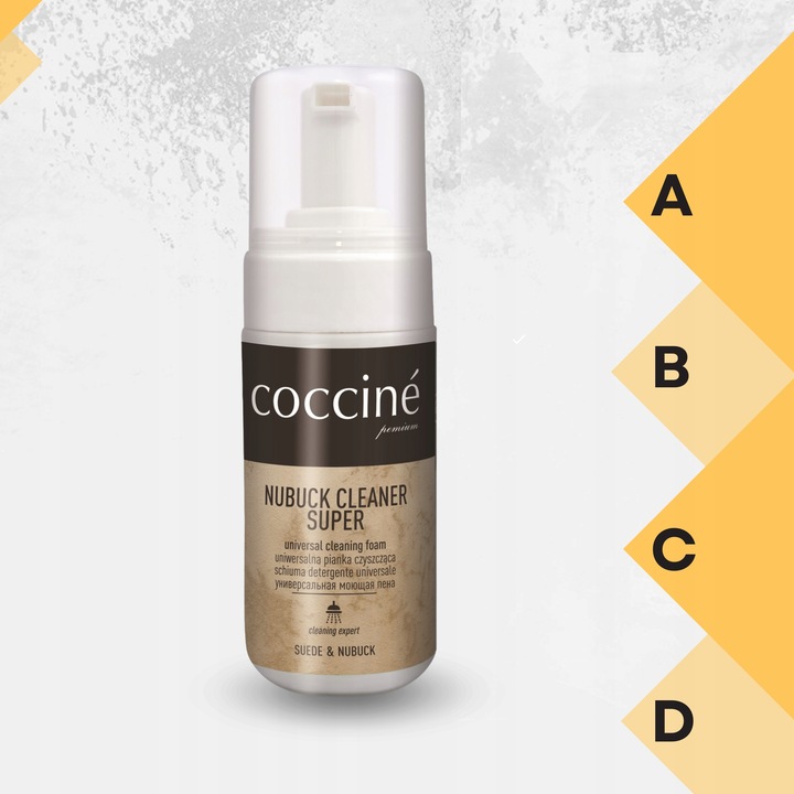 Zestaw do Czyszczenia Butów Zamszowych Pianka Gumka Szczotka Coccine 3w1