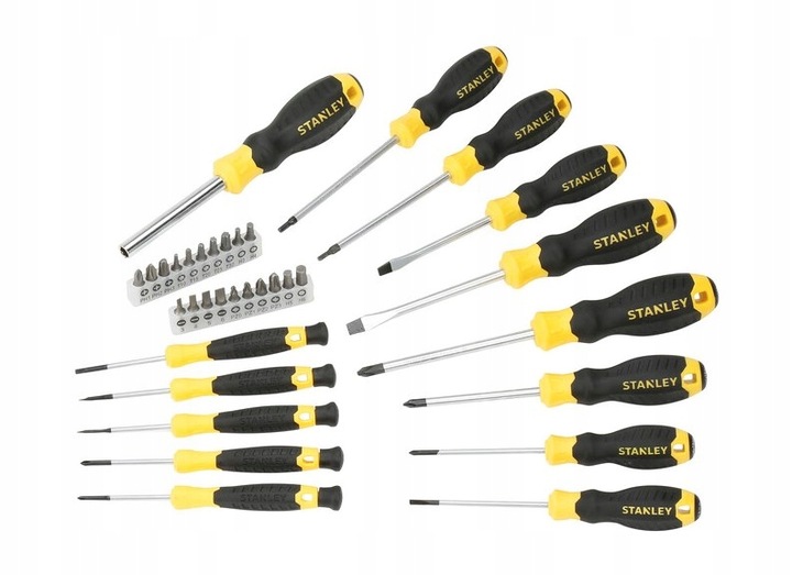 MEGA ZESTAWY WKĘTAKÓW STANLEY 34 ELEMNTY