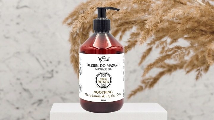 OLEJEK DO MASAŻU MAKADAMIA I OLEJ JOJOBA VCEE NATURALNY 500 ML