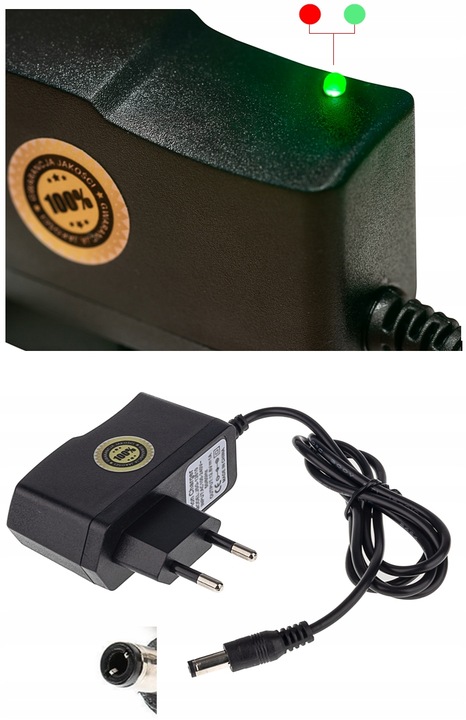 ŁADOWARKA SIECIOWA ZASILACZ SIECIOWY 8.4V 1A WTYK 5.5x2.1 KABEL 90CM