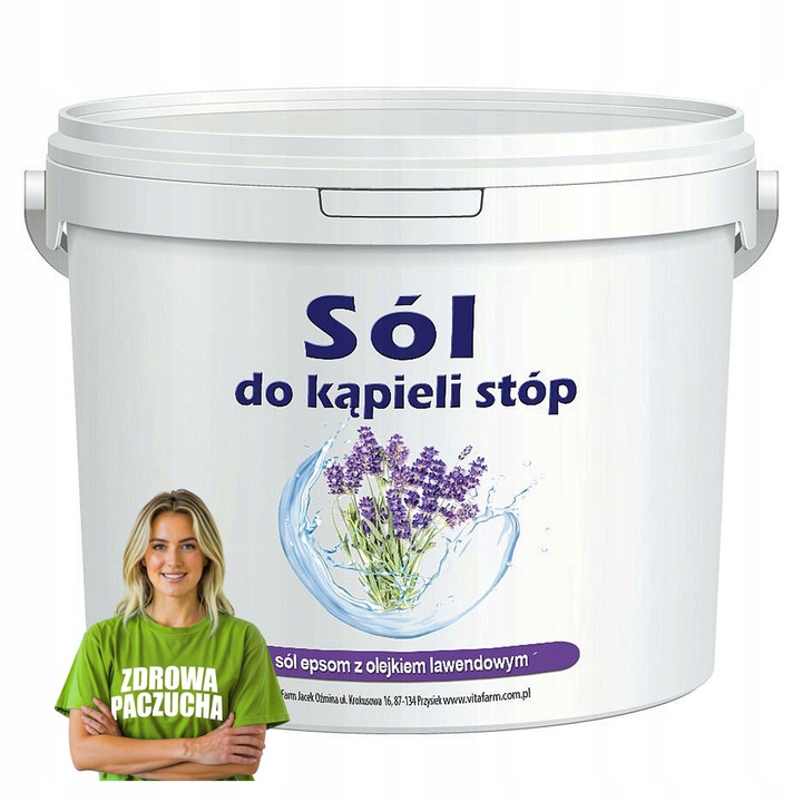 Sól Epsom do kąpieli stóp olejek lawendowy relaks zmęczone nogi aromat