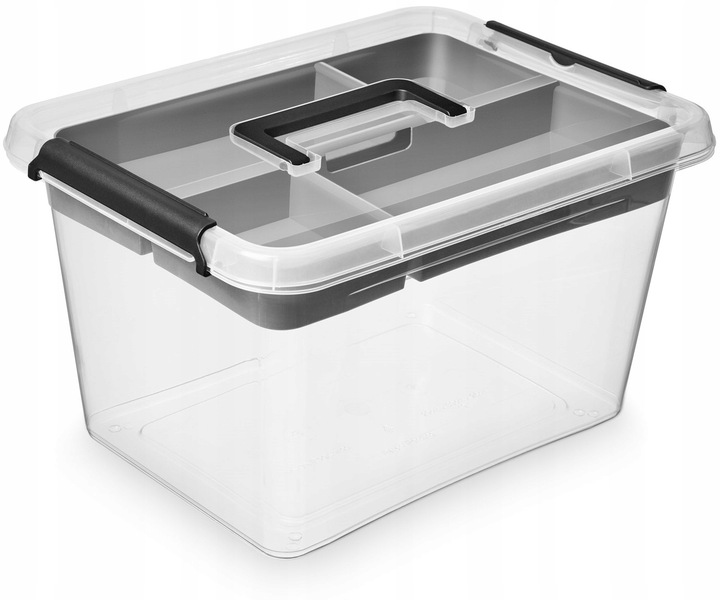 Pojemnik 15,5 l pudełko na klocki lego przezroczysty organizer z