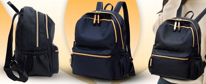 PLECAK DAMSKI MIEJSKI CZARNY POJEMNY DAMSKA TORBA NA RAMIĘ DO PRACY SZKOŁY