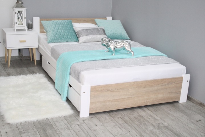 Łóżko drewniane 3D 100x200 z MATERACEM