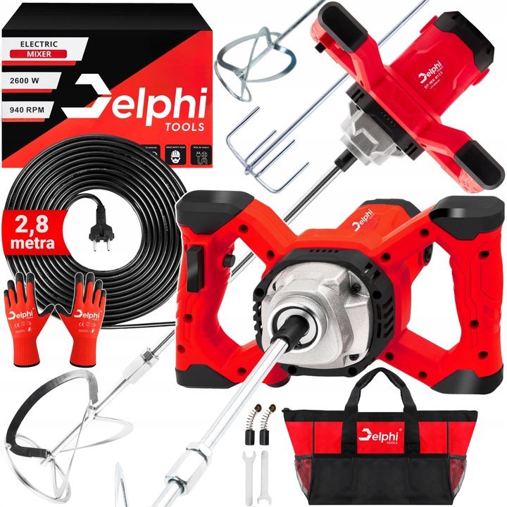 MIESZADŁO DO KLEJU BETONU ZAPRAW FARB ELEKTRYCZNE 2x MIESZALNIK