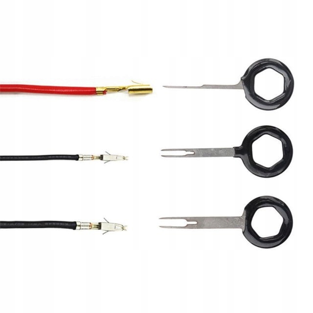 KLUCZE WYJMAKI DO DEMONTAŻU PINÓW KONEKTORÓW RADIA KOSTEK ZESTAW XXL