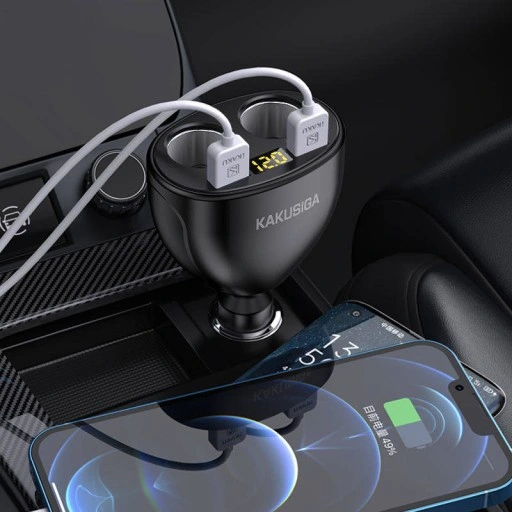 KAKU ROZDZIELACZ ROZGAŁĘŹNIK ZAPALNICZKI 2xUSB QC