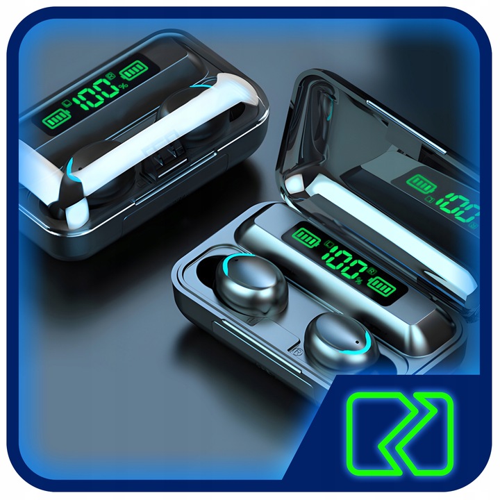 SŁUCHAWKI BEZPRZEWODOWE BLUETOOTH 5.1 F9 - PRO MODEL 2023 TWS + POWERBANK