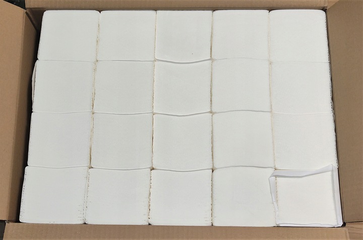 RĘCZNIK PAPIEROWY SKŁADANY ZZ BIAŁY 25x21 RĘCZNIKI DO PODAJNIKA 3000