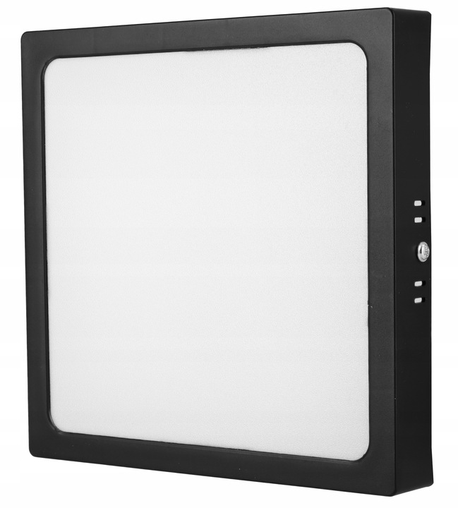 Panel Plafon Sufitowy LED Natynkowy Kwadrat Czarny 24W Nie Mruga CCD
