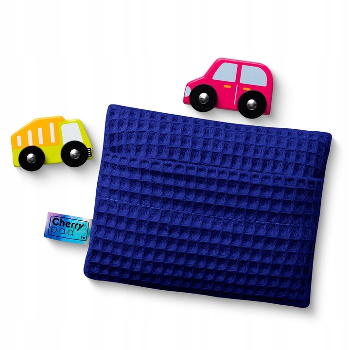 Termofor z pestek na kolki Cherrypad - Wafel granatowy