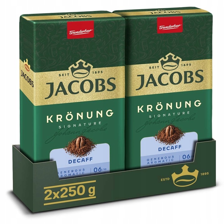 Kawa bezkofeinowa mielona Jacobs Kronung Decaff 2x 250g