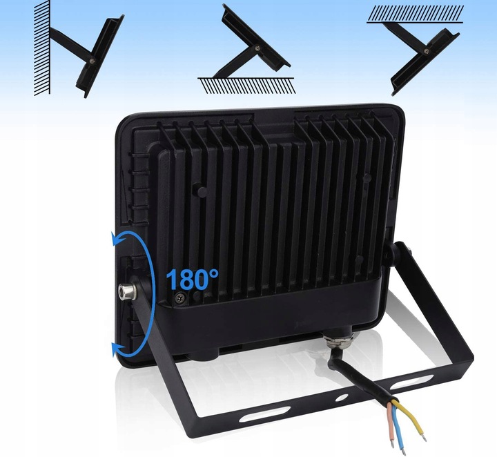 Halogen Naświetlacz LED 50W 4500K Reflektor Zewnętrzny Ogrodowy