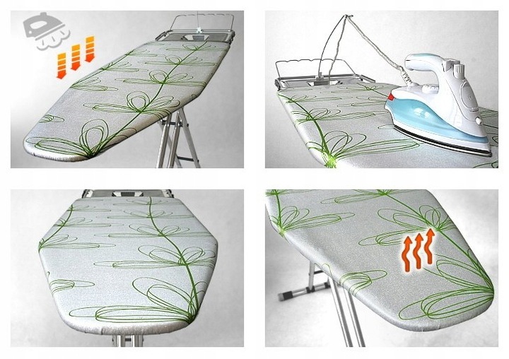 Pokrowiec na dużą deskę do prasowania metalizowany teflonowy blat