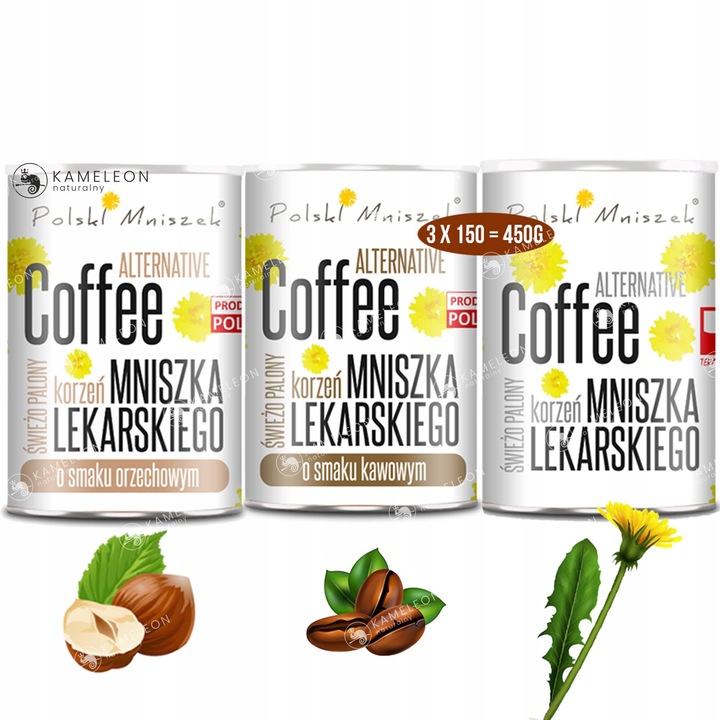 KAWA Z MNISZKA Zestaw: Naturalna + Orzechowa + Kawowa 3szt x 150G 0,45KG