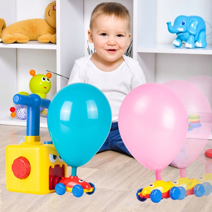 AUTO WYRZUTNIA BALONOWA BALONÓW RAKIET SAMOCHÓD AERODYNAMICZNY POMPKA