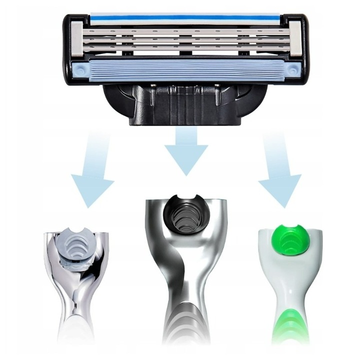 Gillette Mach 3 Wkłady Ostrza Do Maszynki 8 sztuk w Pudełku Oryginalne