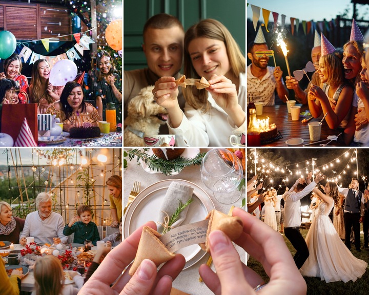 Ciasteczka z Wróżbą Dziękuję Chińskie Ciastko Szczęścia dla Gości 50 szt