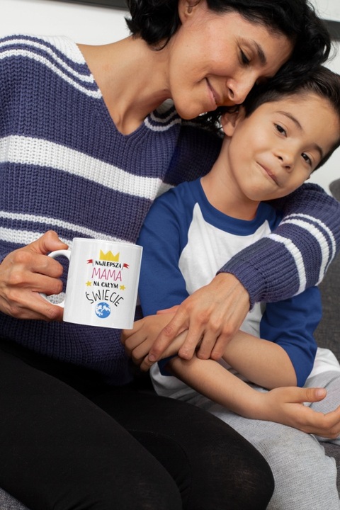 KOSZULKA DLA MAMY Z KUBKIEM NAJLEPSZA MAMA NA ŚWIECIE ZESTAW UPOMINKOWY 1+1