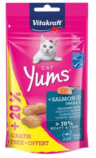 PRZYSMAK DLA KOTA smakołyki MIX SMAKÓW ciastka VITAKRAFT CAT Yums 10x 40g